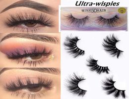 25MM False Eyelashes 3D Natural Curl Lashes Faux Mink Hair Dramatic Long Wispies Fluffy Eyelash Full Strips Fake Eye Lash Extensio8248998