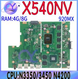 Motherboard X540NV Mainboard X540N D540NV F540NV A540NV R540NV X580NV Laptop Motherboard N3350 N3450/N4200 920MX/V2G RAM4G/8G 100% Test OK