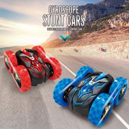 Paisible Electric 4WD RC Stunt Car 2.4G Remote Control Toy 4x4 Drive Double Side Driving Toys For Girls Boys Girls Kids Gift