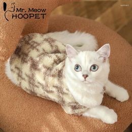 Dog Apparel Hoopet Cat Clothing Autumn And Winter Puppets Kittens Anti-hair Pet Lovely Warm Clothes