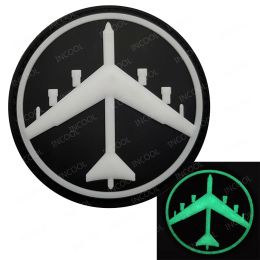 PVC Rubber Plane Patch Tactical Military Aircraft Embroidered Patches Aeroplane Emblem Appliqued Combat Badges For Clothing Cap