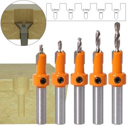 8MM Shank Hss Countersink Router Bit Screw Extractor Woodworking Milling Cutter For Wood