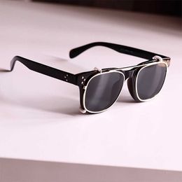 Polarised Sunglasses for Men Retro Yuwen Le 22 New Women Trendy Face Nearsighted Driver Clip