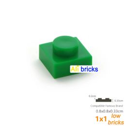 1600pcs DIY Building Blocks 1x1 Dots 25Color Educational Creative Size Compatible 3024 Toys for Children Thin Figures Bricks