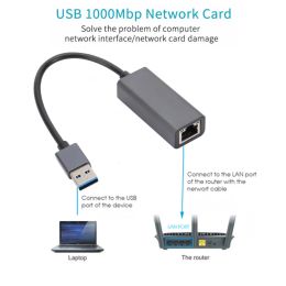 USB 3.0 Gigabit Ethernet Adapter Wired USB 3.0 to Rj45 Network Card Lan 10/100/1000Mbps USB 3.0 Network Adapter For Laptop PC