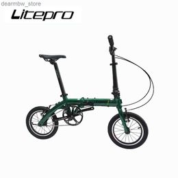 Bikes Litepro 14 16Inch Sing Speed Folding Bike Aluminium Alloy Mini Outer 3 Speed Bicyc Vehic L48