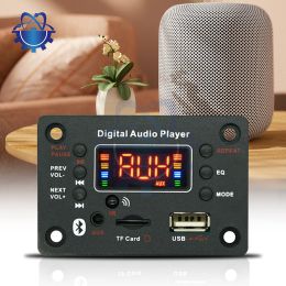 DC7-25V 2*40W 80W Amplifier Bluetooth 5.0 MP3 Decoder Board MP3 Player 12V Car FM Radio Module TF USB AUX Handsfree Call Record