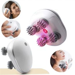 Infrared Scalp Massager 4 Kneading Massage Heads Body Health Care Relax Neck Deep Head Scalp Massage Kneading Vibrating Device