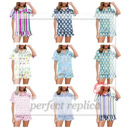 roller rabbit Womens Cute Roller Rabbit Pajamas Y2k Monkey Prefabricated Printing 2-piece Pajama Set Short Sleeve Shirt Pj Shorts Casual Wear 509