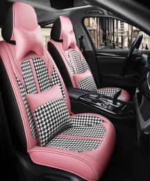 2021 Fashion PU Leather Car Seat Covers for a3 a4 b6 b8 a6 a5 q7 interior accessories protector Flax Stitching style Automobile cushion 1 set9679661