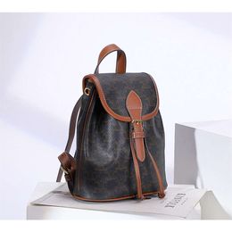 Designer handbags sell women's bags at 50% discount New Prbyopia Backpack Leather Fashion Trendy Backpack Style Bag Travel Baghandbags