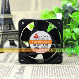 New CPU Cooling Fan Y.S.TECH FD246025EB 24V 0.21A 6025 Server Inverter Large Air Volume Fan Cooling Fan