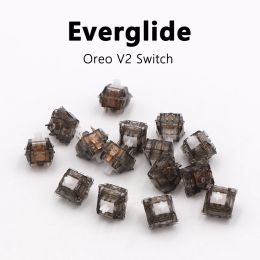 Keyboards Everglide Switch Oreo V2 Transparent Switches For Mechanical Keyboard 5Pin 45g Tactile Similar To Holy Panda GMK67 GK61 K500