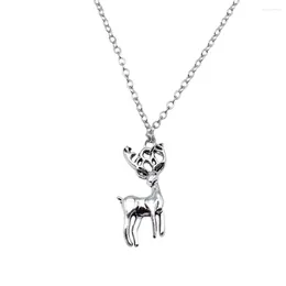 Pendant Necklaces 1pcs Elk Charms Necklace Accessories Jewelry For Woman Crafts Chain Length 43 5cm