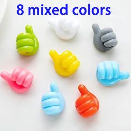 Silicone Cable Organiser USB Cable Wall Hooks Thumb Self Adhesive Wire Holder Cord Hanger Storage Office Car Kitchen Bathroom