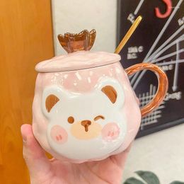 Mugs Cute Bear Huangguan Ceramic Cup