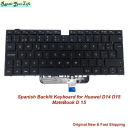 Keyboards Laptop Spanish Backlit Keyboard for Huawei D14 D15 MateBook D 15 BOHKWAX9X BoBWAE9P SP/LA ES Spain Latin Notebook PC Keyboards