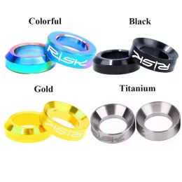 2pairs RISK Mountain BMX Bike Bicycle Titanium M6 Concave and Convex Washer Spacer For Disc Brake Calliper Group