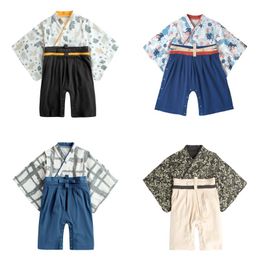 Giyim Setleri Sonbahar Yeni Kimono Yenidoğan Kız Kız Giysileri Japon Tarzı Çocuk Süren Pijamalar Pijamalar Batrobe üniforma Bebekler A591