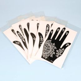 Plantillas de Tatuaje de Henna Para Mujer, 2 Piezas, Tatuaje Temporal, Flor de Moda Índia, Suministros de Tatuaje para Boda, Arte corporal diy