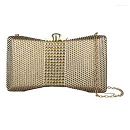 Evening Bags Niche Design Brand Dinner Diamond Flower Solid Color Women Clutch Bag Luxury Celebrity Chain Hourglass