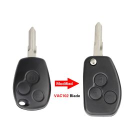 YIQIXIN Modified 3 Buttons Flip Car Key Shell Case For Renault Duster Logan Fluence Clio Kangoo Sandero For Nissan VAC102 Ne72