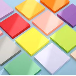 100 Sheets 76*76mm Size Colour Paper Memo Pad Sticky Notes Bookmark Marker Sticker Office School Supplies