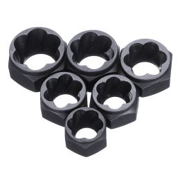 10Pcs/Set Damaged Bolts Nuts Screws Remover Extractor Removal Tool Set Threading Tool Kit Black Nuts With 2 Styles Car Hub Screw