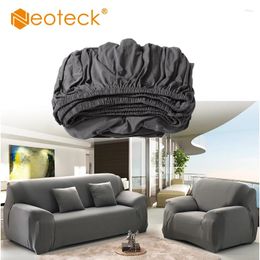 Chair Covers Neoteck Removable Stretch Couch Sofa Lounge Recliner Double Seater Cover Grey For Living Room Solid Sectional