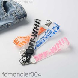 Off Jelly Offwhite Letter Printing Electroplated Original Backpack Pendant for Men and Women Keychain in Stock C4IQ