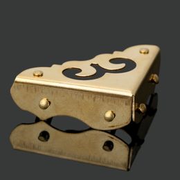 4Pcs 30mm Brass Decorative Corner Bracket for Furniture Antique Jewelry Gift Box Wood Case Decorative Feet Leg Corner Protector