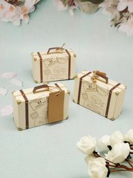 Gift Wrap 10pcs Luggage With Rope Tag Packaging Box Candy