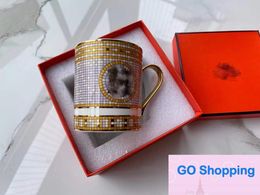 High Quatily Mug Nordic Style Ceramic Cup Three-Dimensional Enamel Pattern Gift Box