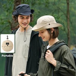 Berets H111Outdoor Fisherman Hat Summer Fishing And Mountaineering Waterproof Breathable Sunscreen Foldable Storage Bag Unisex