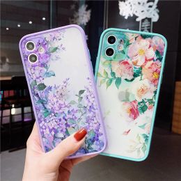 Vintage Leaves Flower Phone Case For iPhone 15 12 14 11 13 Pro Max Cases For iPhone X XR XS 8 7 Plus SE2 Shockproof back Cover