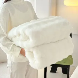 Blankets Modern Winter Sofa Blanket Thick Plush Small Office Shawl Lunch Throw Bed Cover Dormitory