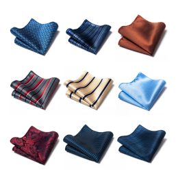 Mix Colours Newest style Classic Silk Pocket Square Handkerchief Clothing accessories Paisley Beige Male Fit Business