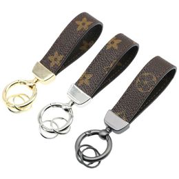 Creative Flower Rope, Male and Female PU Leather Keychain, Car Keychain