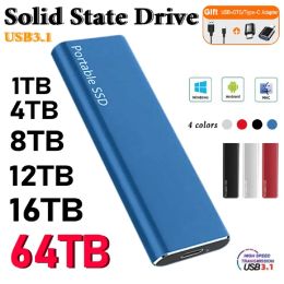 Original Portable External Hard Drive1TB 2TB Mobile Solid State Drive USB 3.1 External hard disk ssd for Notebook Laptop Mac