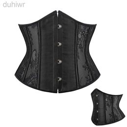 Slimming Belt Women Corset Satin/lace Short Up Waist Trainer Underbust Corset Steampunk Gothic Clothing Corsets Belt Waist Slimming Corselet 240409