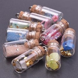 10/30/50/100pcs Mixed Glass Wishing Bottle Drifting Bottle Charms Pendants for Jewellery Making DIY Handmade Keychain Earrings