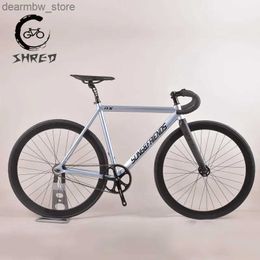 Bikes Fixed Gear Bike 48cm 53cm 56cm 60cm Sing Speed FixieTrack Bicyc Aluminum Alloy Frame with Carbon Fiber Fork 40MM Alloy Wheel L48