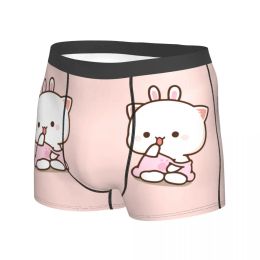 Men Kawaii Kitten Cute Mochi Peach Underwear Girly Byby Cat Novelty Boxer Shorts Panties Homme Soft Underpants S-XXL