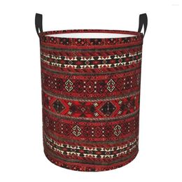Laundry Bags Baluch Flatweave Antique Afghanistan Rug Basket Turkish Kilim Ethnic Art Toy Clothes Hamper Storage Bin For Kids Nursery