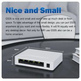 PIX-LINK GS05 Network Switch 5 Port 10/100/1000Mbps Gigabit Network Ethernet Switch Adapter Fast RJ45 Ethernet Switcher LAN Hub