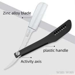 Zinc Alloy Feather Shaver Holder Manual Folding Razor Safe Shaving Blade Men's Beard Trimmer Barber Shop Styling Tools Y0108