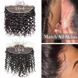 10-30 Inch Water Wave Bundles With Lace Closure 3/4 Bundles With 13x4 13x6 Frontal Natural Hair Extensions Peruvian Human Hair