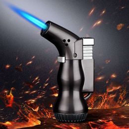 New Metal Windproof Direct Blast Turbine Torch Flame Gun Outdoor Butane Without Gas Lighter Jewellery Welding Men's Tools