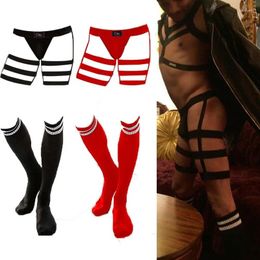 Men's Thermal Underwear One-piece Siamese GAY Tie Tights Bar Disco Handsome Sexy Stockings