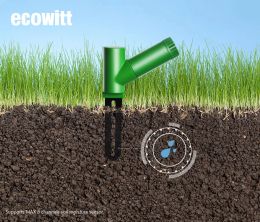 Ecowitt WH51 Medidor de umidade do solo, testador de solo, apenas testador de monitor de água de jardim de 8 canais - apenas sensor, não pode ser usado sozinho